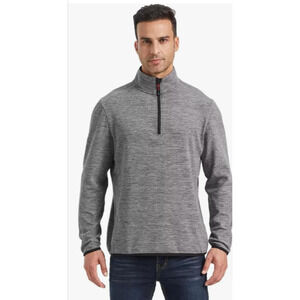 Avalanche Men's 1/4 Zip Fleece Pullover Sweatshirt, Gray XL